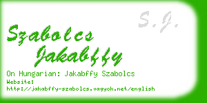 szabolcs jakabffy business card